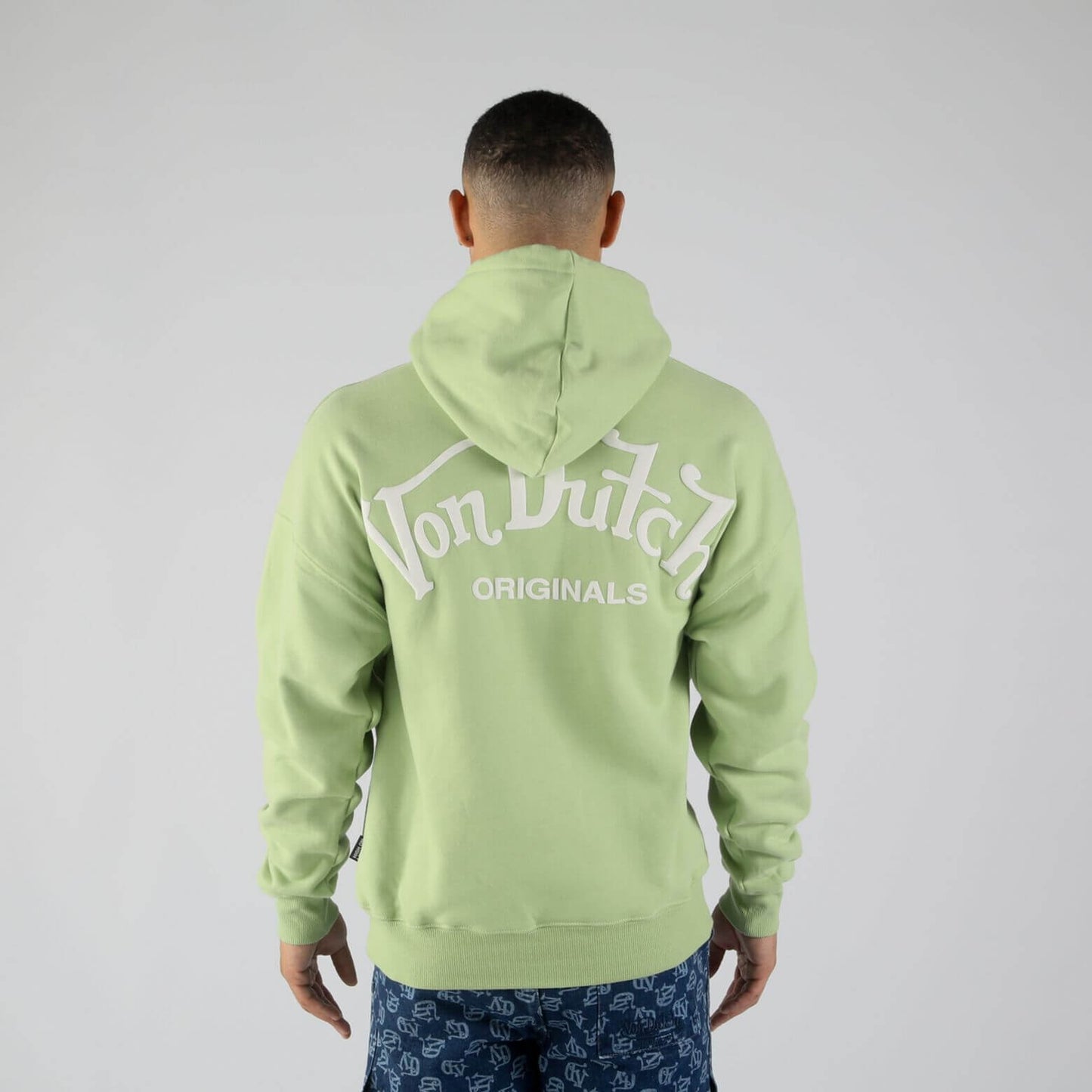 Mikina s kapucňou Von Dutch Originals Seasonal Logo Hoodie Matthew zelená