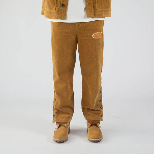 Nohavice Von Dutch Originals Corduroy Pant Straight Raby hnedé