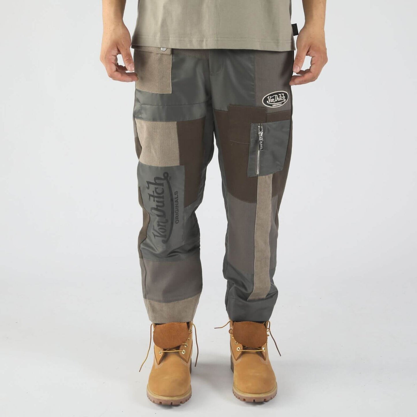 Nohavice Von Dutch Originals Patchwork Pant Ruben Khaki