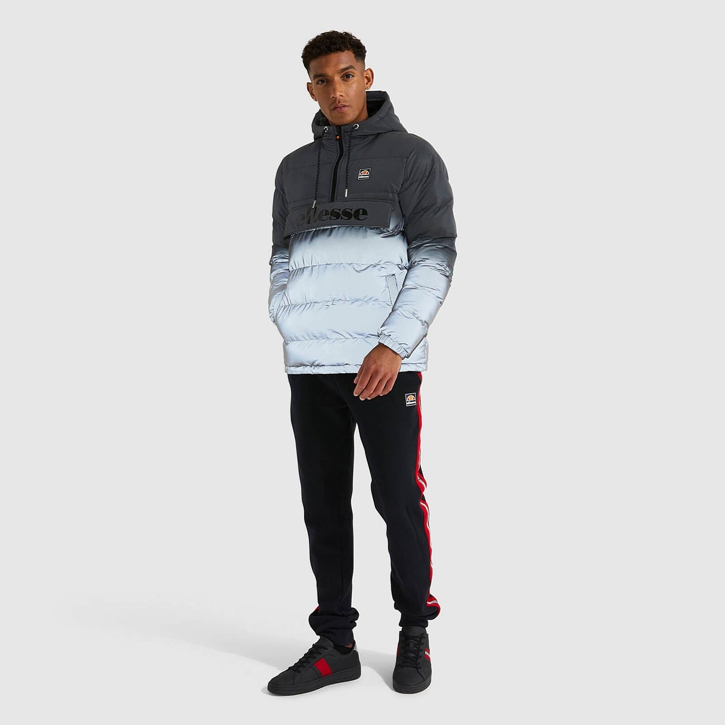 Ellesse Pilazzo OH Jacket Black/Silver Reflective