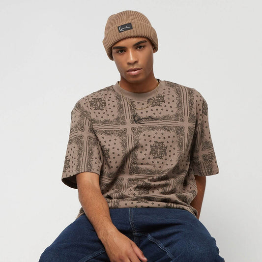 Karl Kani KK Small Signature Paisley Tee dark taupe