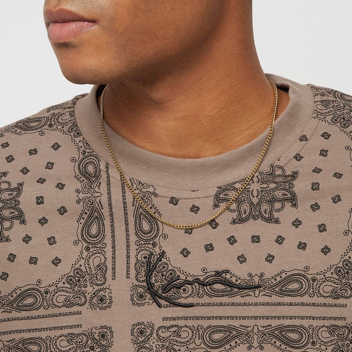 Karl Kani KK Small Signature Paisley Tee dark taupe