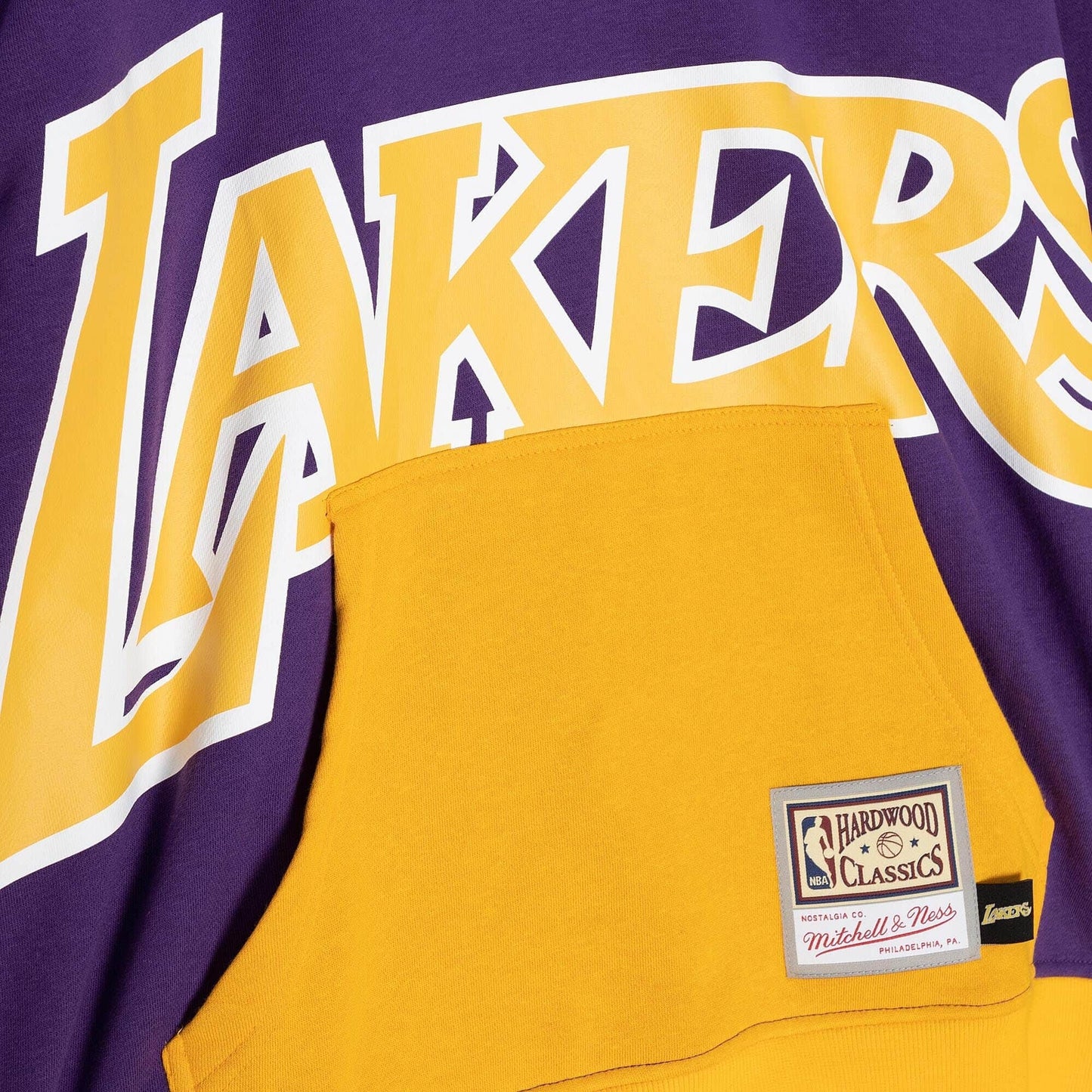 Mikina s kapucňou Mitchell & Ness NBA BIG FACE HOODY 5.0 LOS ANGELES LAKERS fialová