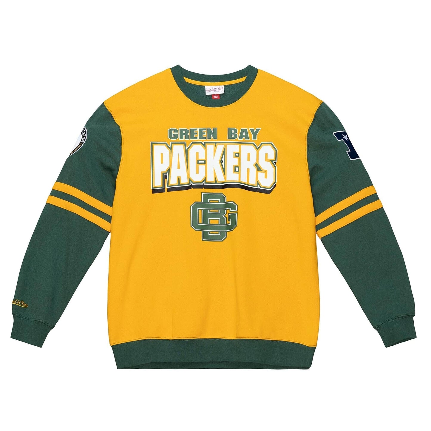 Mitchell & Ness NFL All Over Crew 2.0 GREEN BAY PACKERS Light Gold