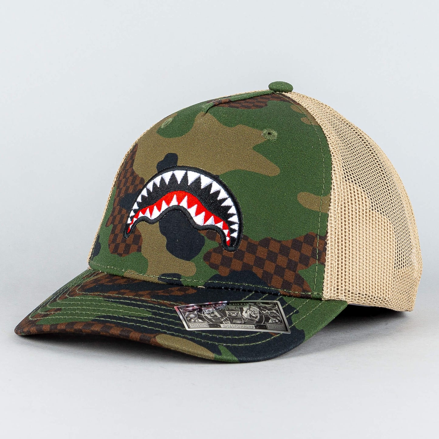 Sprayground Camo Checkered Cap