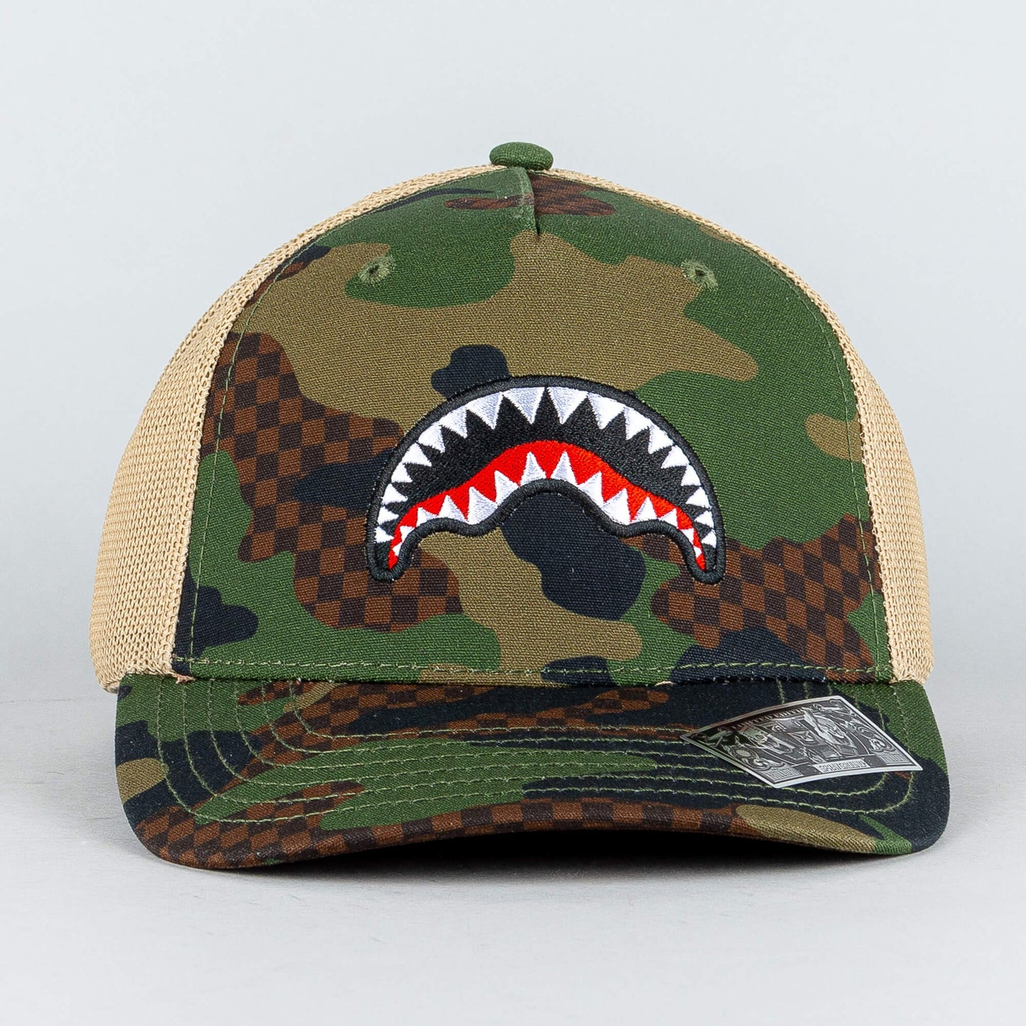 Sprayground Camo Checkered Cap