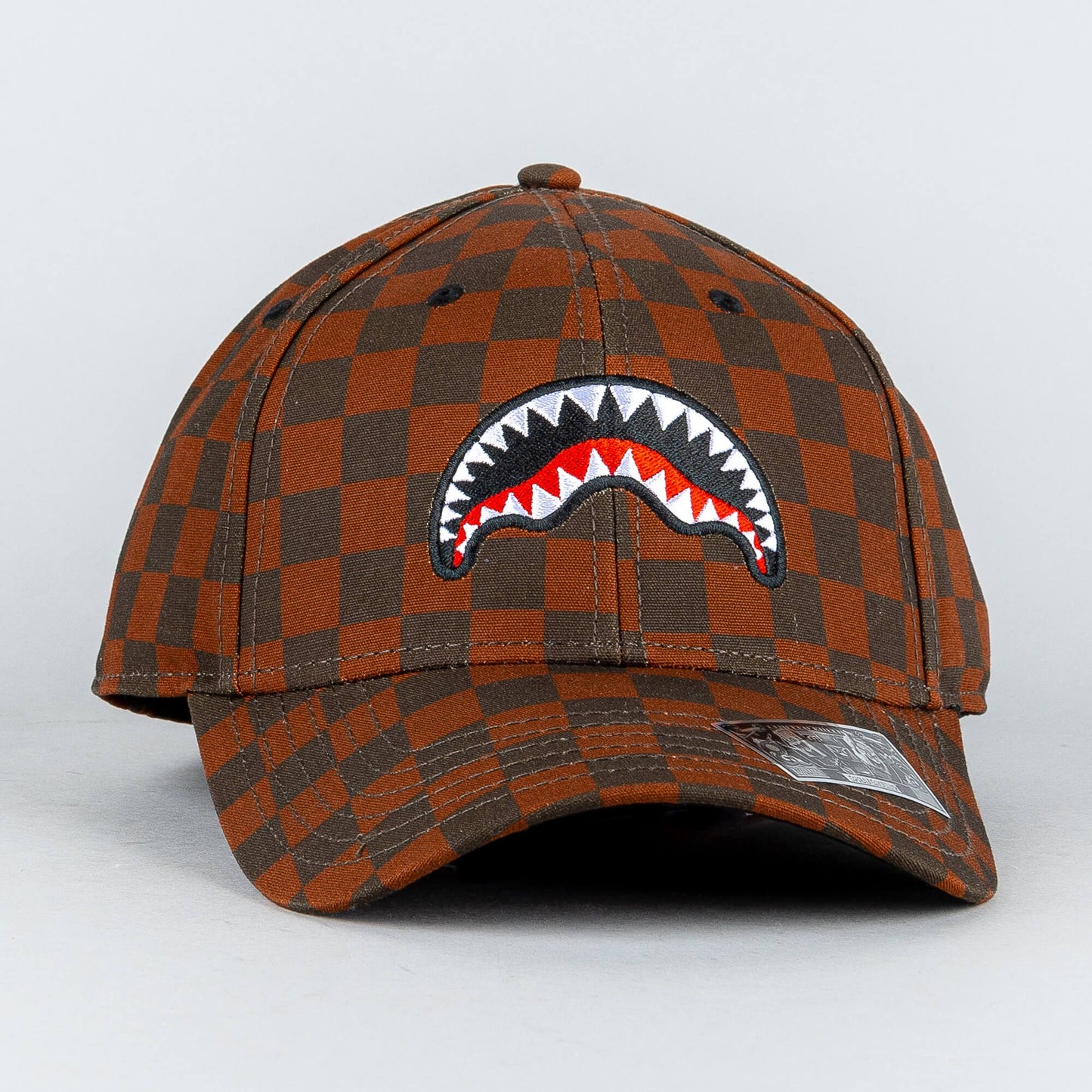 Sprayground Smooth Check Cap Brown