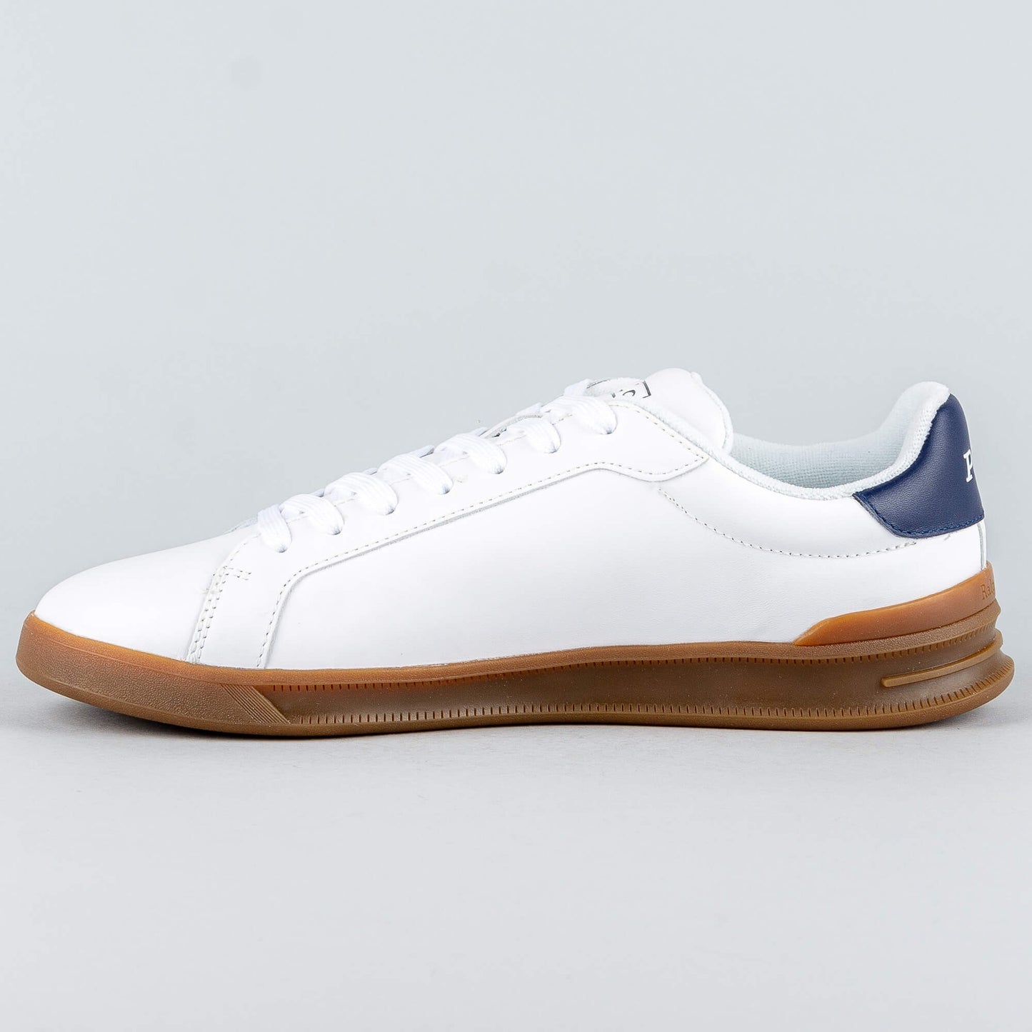 Polo Ralph Lauren HRT CRT CL-Sneakers-High Top Lace Leather White/Newport Navy