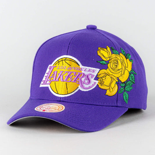 Mitchell & Ness SECONDARY ROSES PRO SNAPBACK LOS ANGELES LAKERS Purple