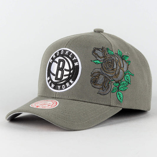 Mitchell & Ness SECONDARY ROSES PRO SNAPBACK BROOKLYN NETS Grey