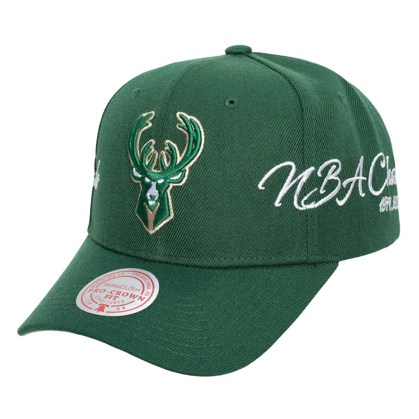 Mitchell & Ness CHAMP WRAP PRO SNAPBACK MILWAUKEE BUCKS Green