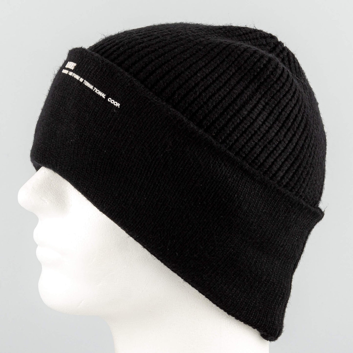 Djinn's High Collar Beanie Rubber Rib - black