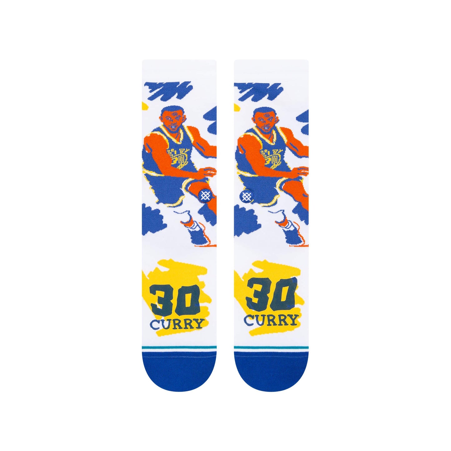 Ponožky Stance NBA Paint Stephen Curry 30 - Golden State Warriors biele