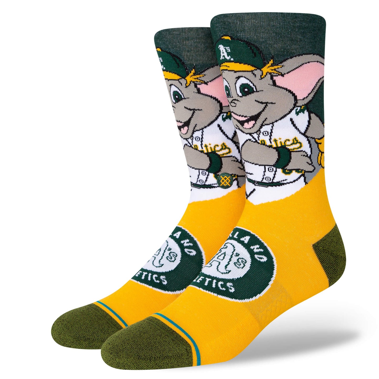 Ponožky STANCE MLB Oakland Athletics MASCOT žlté