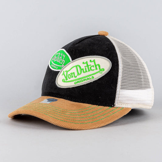 Šiltovka so sieťkou Von Dutch Originals Russel Multi Oval Patch čierna/biela