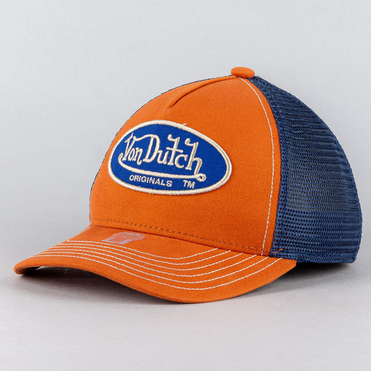 Von Dutch Originals Trucker Boston Oval Patch Cot/Twi Orange/Navy