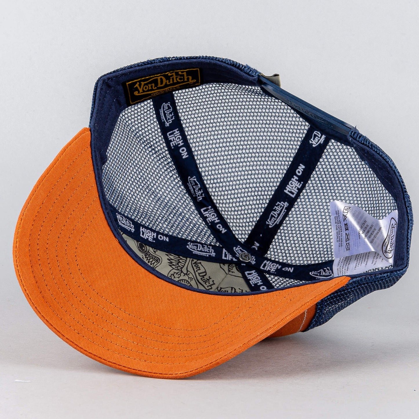 Von Dutch Originals Trucker Boston Oval Patch Cot/Twi Orange/Navy