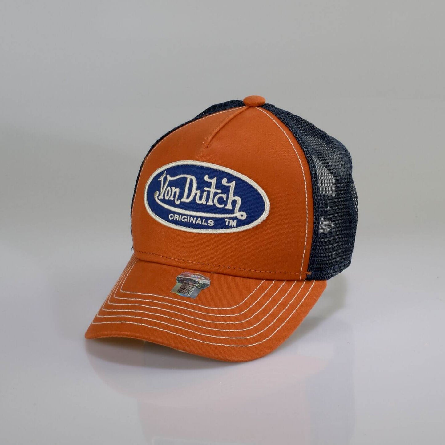 Von Dutch Originals Trucker Boston Oval Patch Cot/Twi Orange/Navy