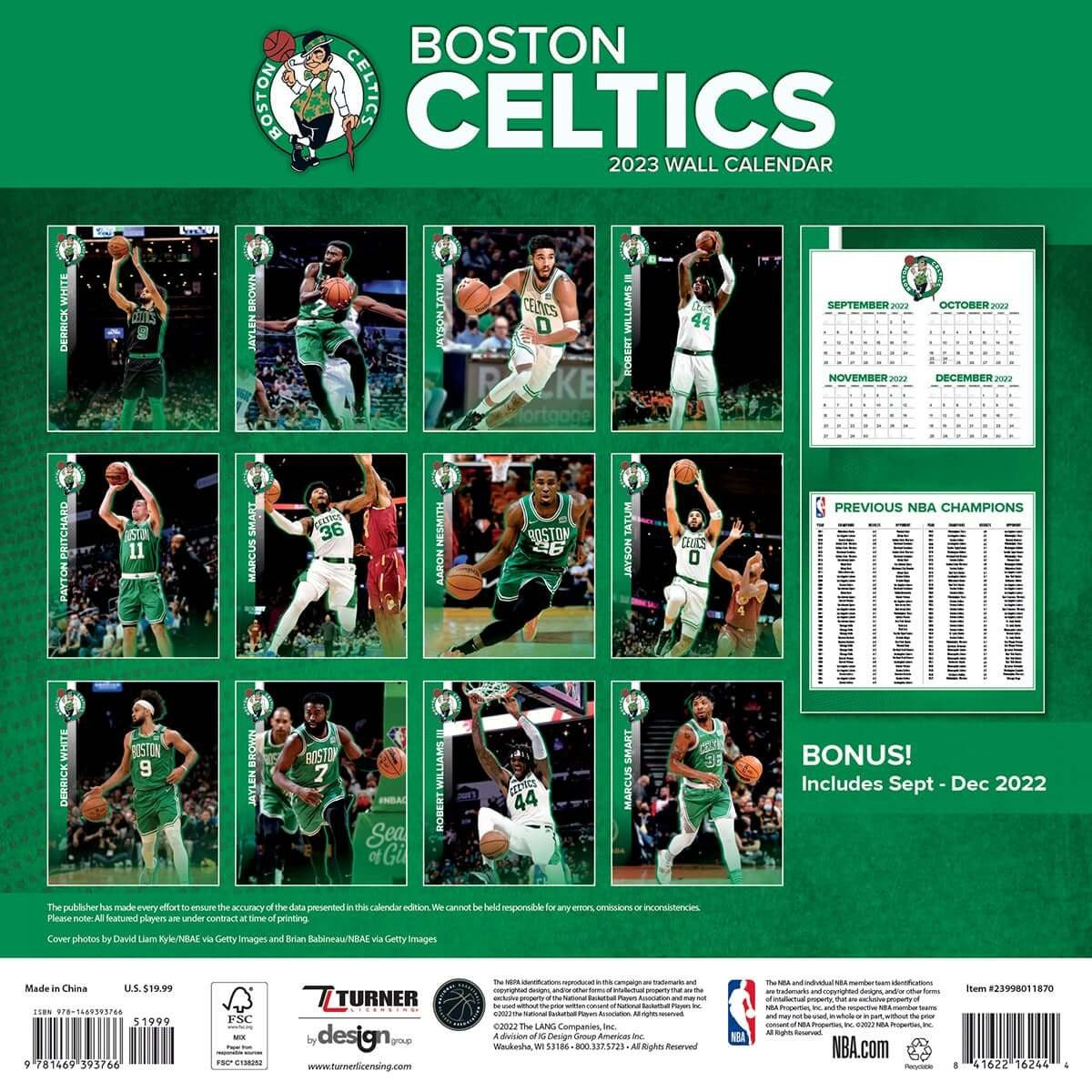 Boston Celtics - NBA - 2023 (30x60 cm) Team Wall Calendar