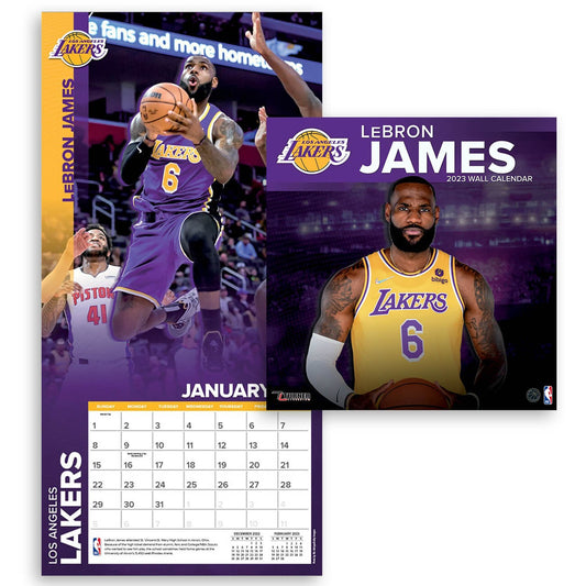 Los Angeles Lakers - Lebron James - NBA - 2023 (30x60 cm) Player Wall Calendar