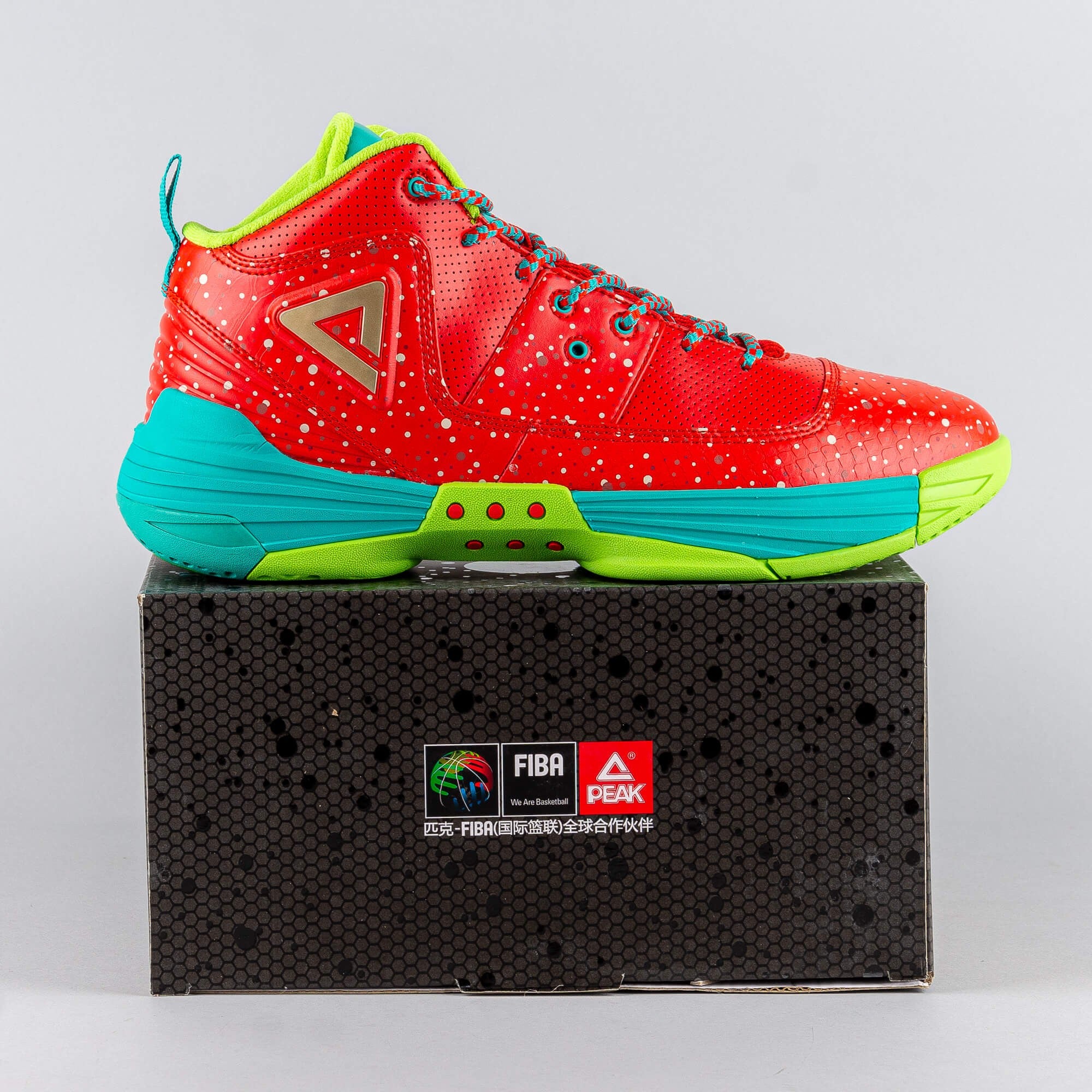 Peak Basketball Shoes George Hill GH3 Monster Christmas PE Red Green BBALLTOWN