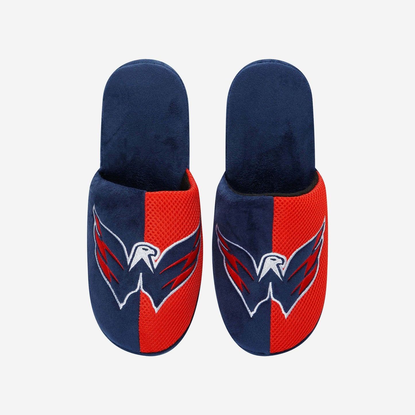 FOCO Washington Capitals - NHL - Mens Team Stripe Slipper - Navy/Red