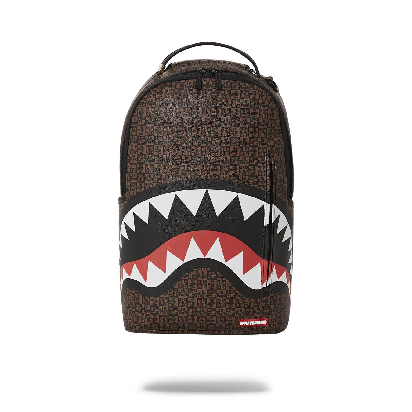 Sprayground Sharks In Paris Check Backpack - Brown