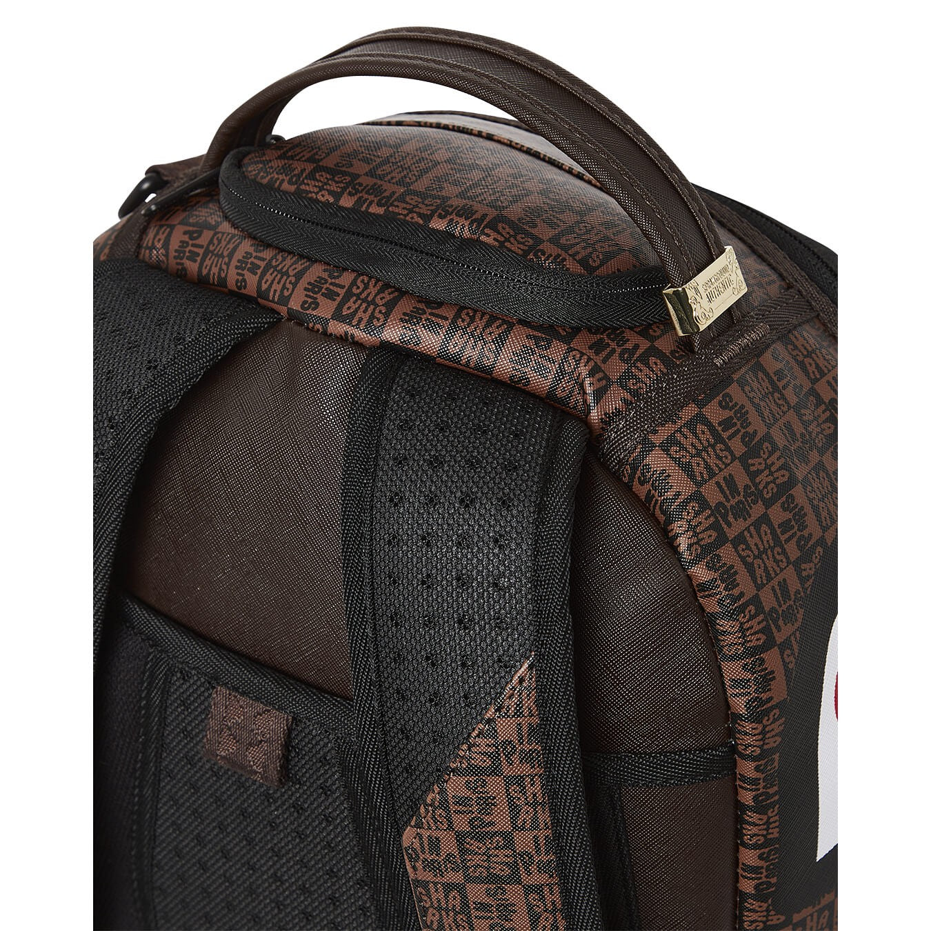 Sprayground Sharks In Paris Check Backpack - Brown