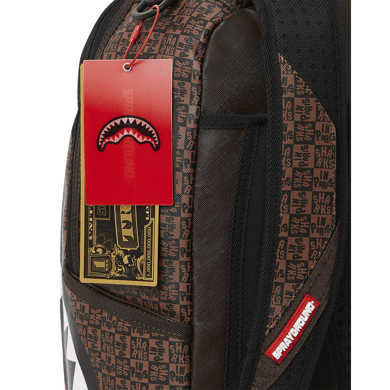 Sprayground Sharks In Paris Check Backpack - Brown