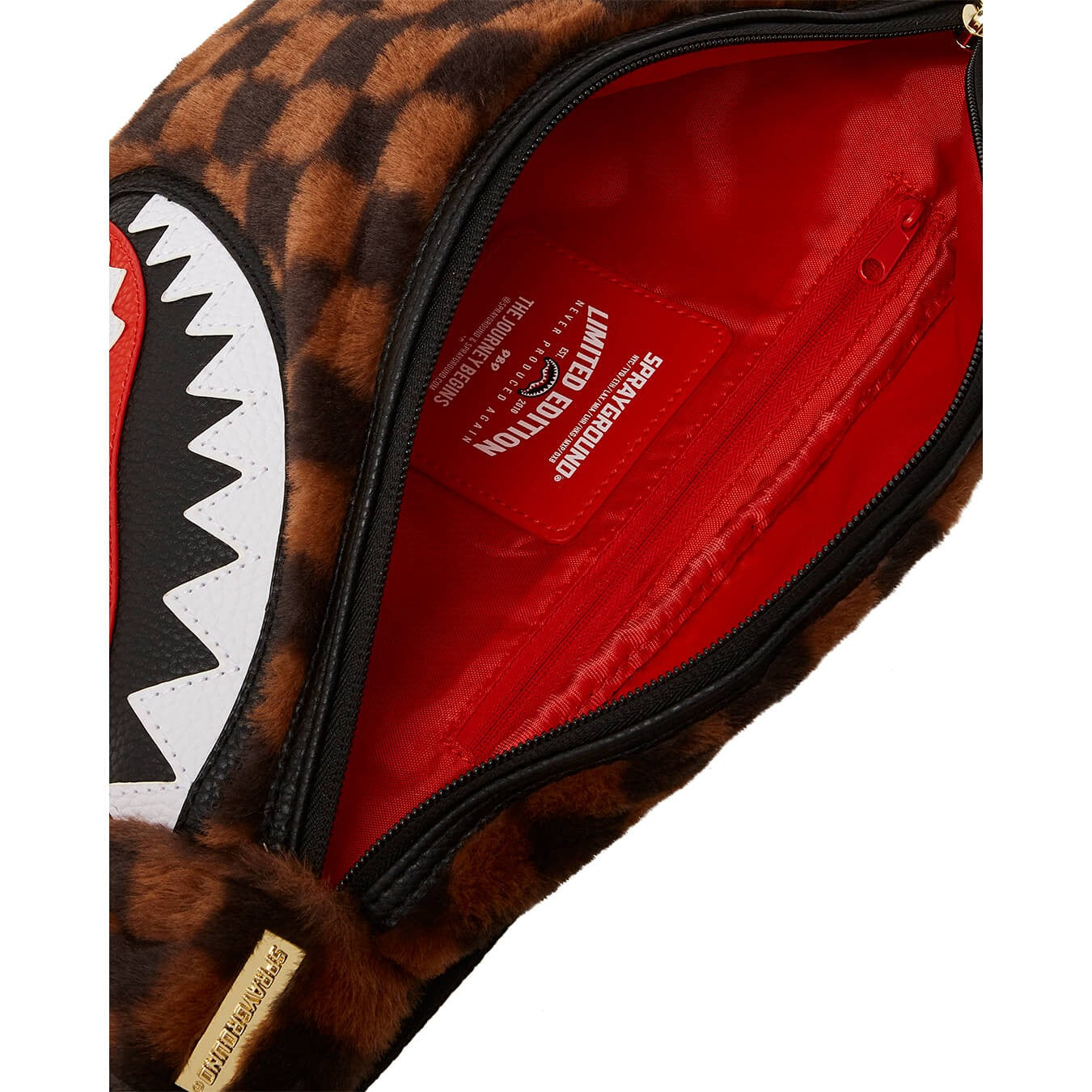 Sprayground Fur Sharks In Paris Savvy Crossbody - Brown