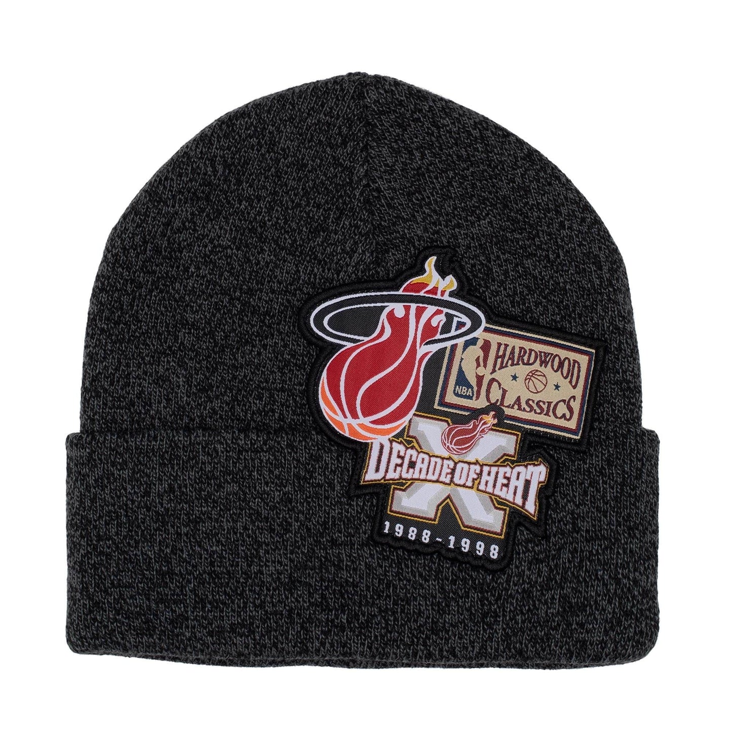 Mitchell & Ness Xl Logo Patch Knit Hwc Miami Heat Black