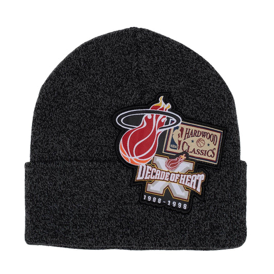 Mitchell & Ness Xl Logo Patch Knit Hwc Miami Heat Black