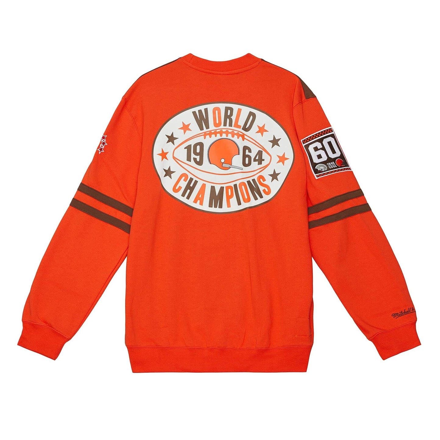 Mikina Mitchell & Ness NFL All Over Crew 2.0 CLEVELAND BROWNS hnedá