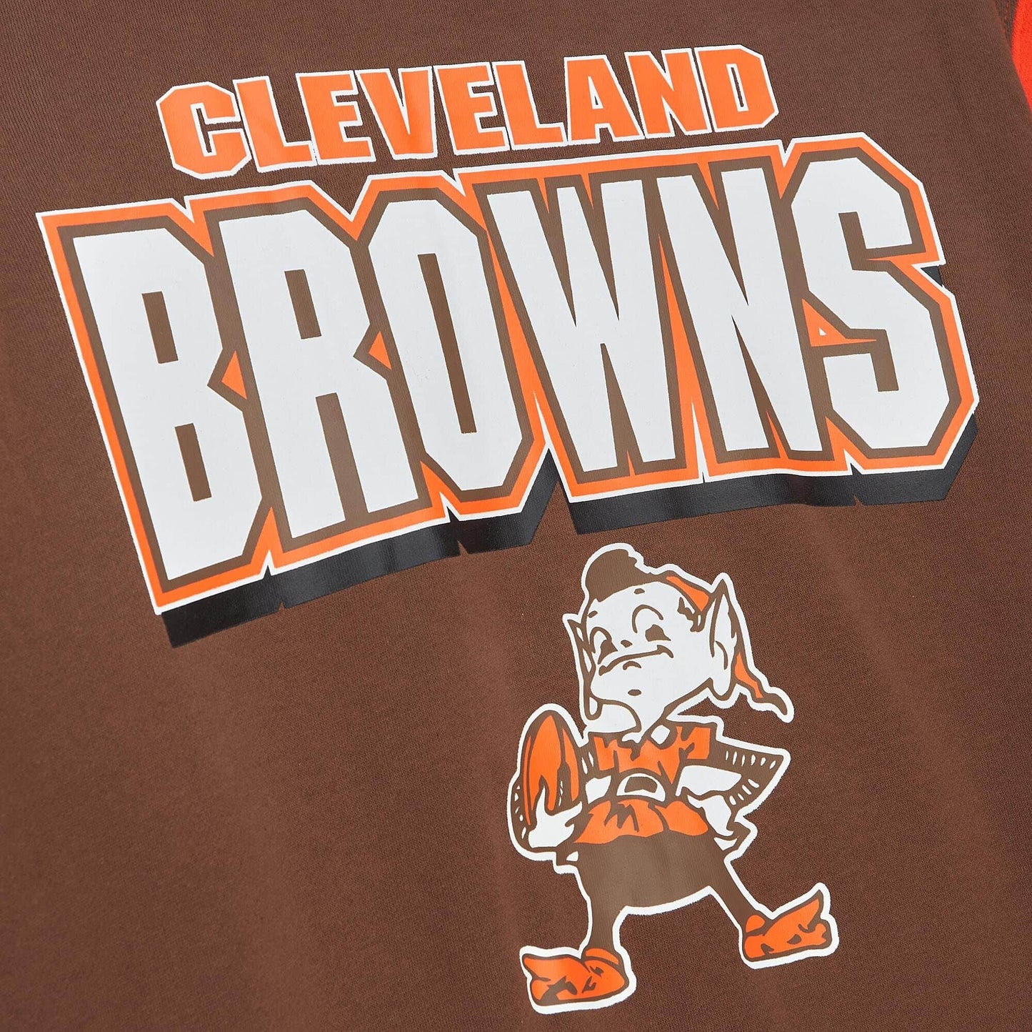 Mikina Mitchell & Ness NFL All Over Crew 2.0 CLEVELAND BROWNS hnedá