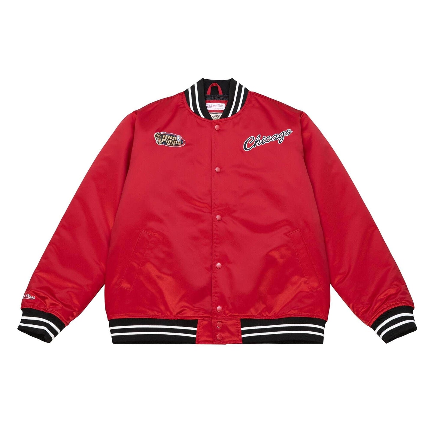 Bunda bomber Mitchell & Ness NBA Heavyweight Satin Jacket Chicago Bulls červená