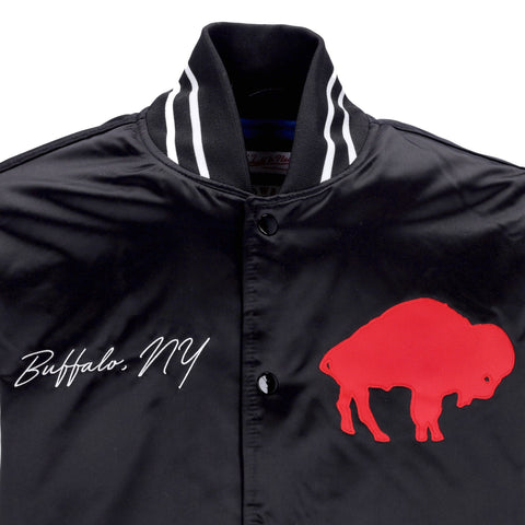 Team Origins Varsity Satin Jacket Buffalo Bills - Shop Mitchell & Ness  Outerwear and Jackets Mitchell & Ness Nostalgia Co.