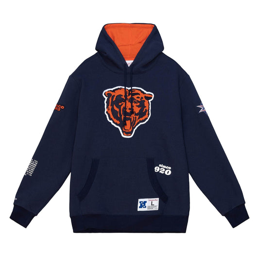 Mikina s kapucňou Mitchell & Ness NFL Team Origins Fleece Hoody Chicago Bears tmavomodrá