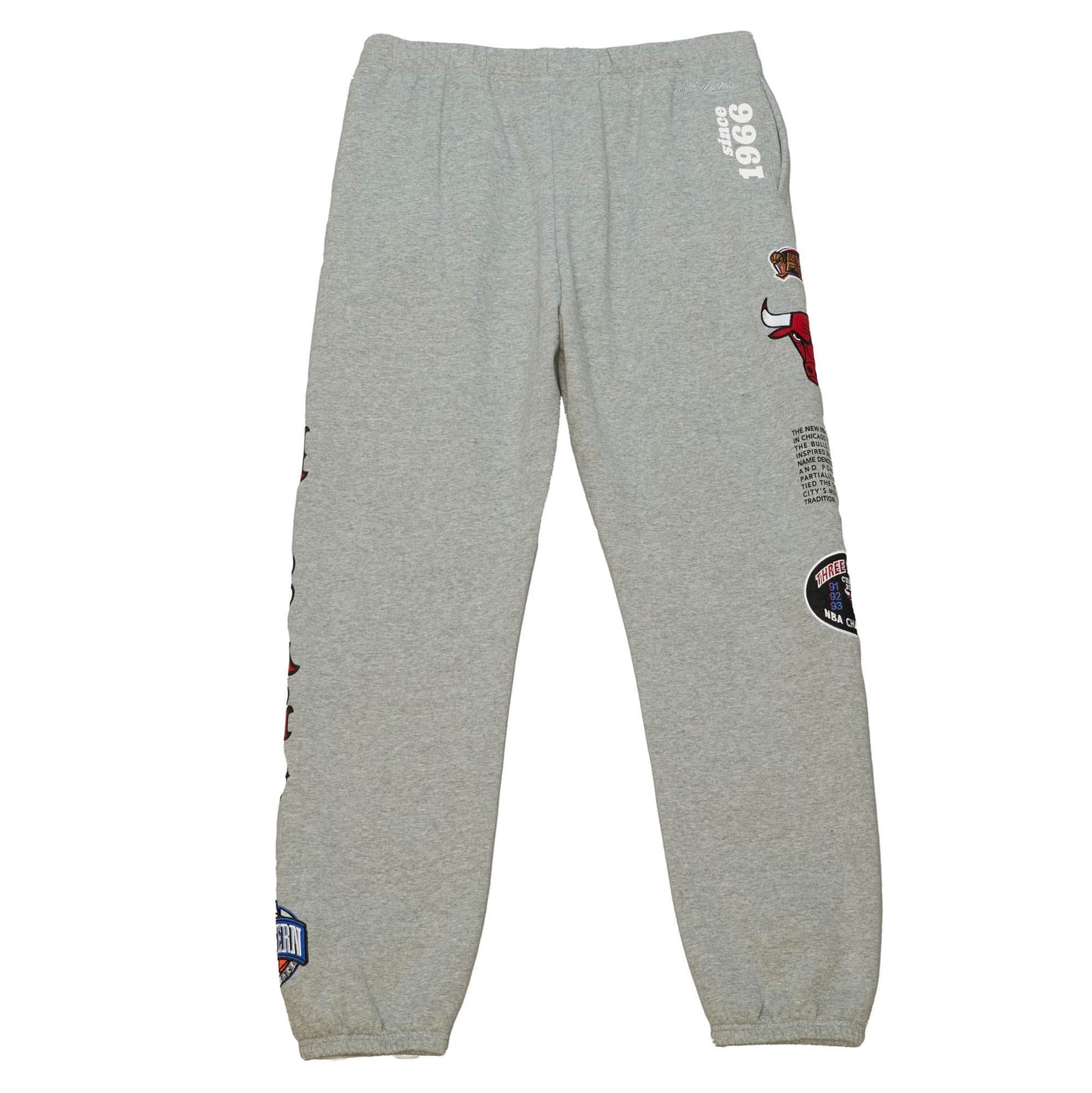 Tepláky Mitchell & Ness NBA Team Origins Fleece Pant Chicago Bulls šedé