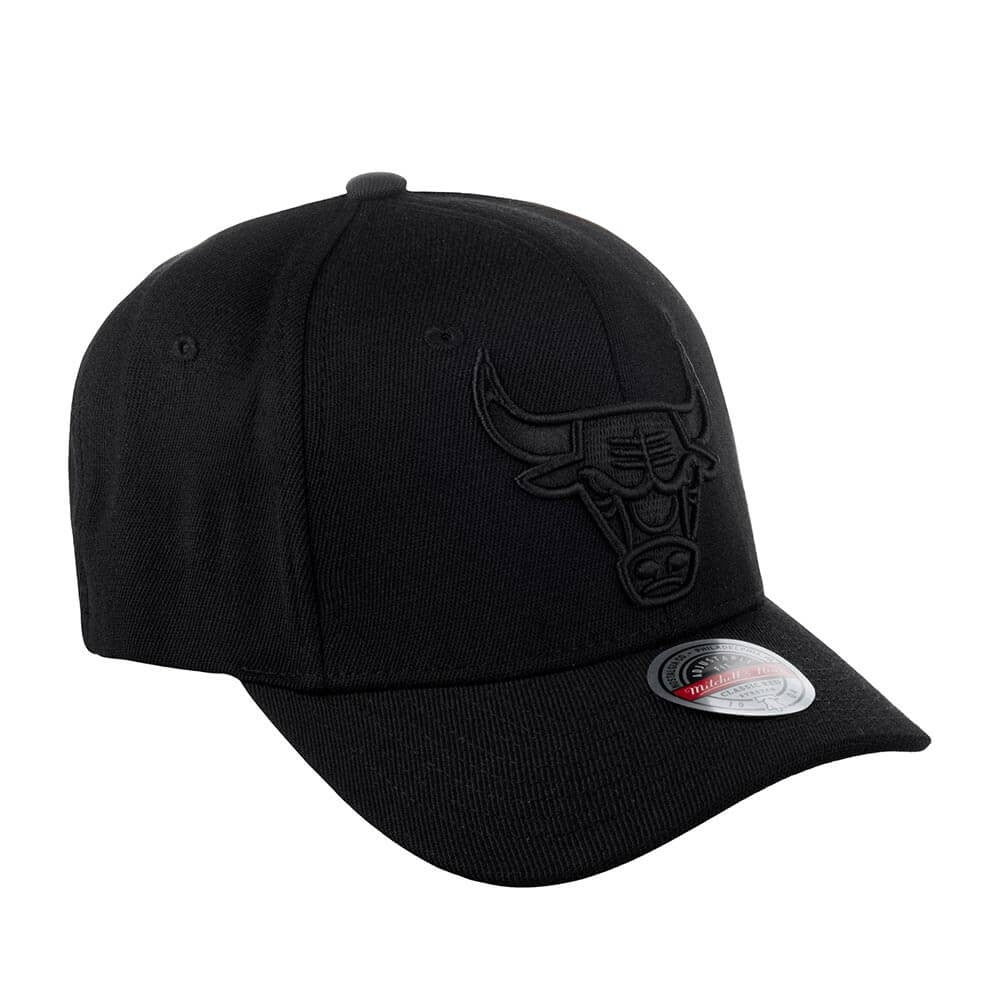 Mitchell & Ness Blk/Blk Logo Classic Red Chicago Bulls Black