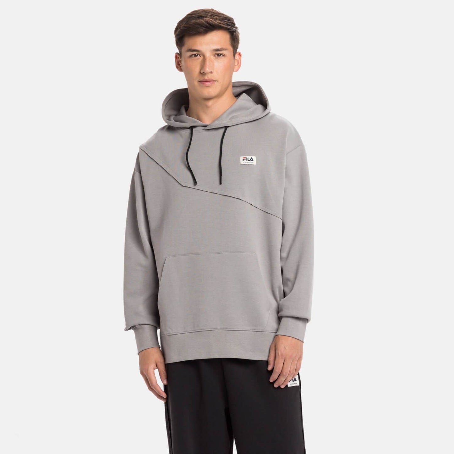 Mikina s kapucňou FILA THIERS oversized hoody šedá