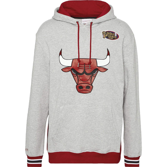 Mikina s kapucňou Mitchell & Ness NBA Pinnacle Heavyweight Fleece Hoody CHICAGO BULLS šedá