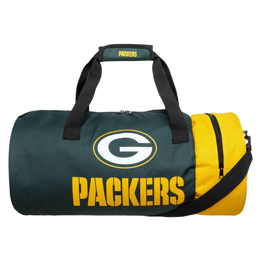 Forever Collectibles Green Bay Packers - NFL - Two Tone Cylinder Duffle Bag Green