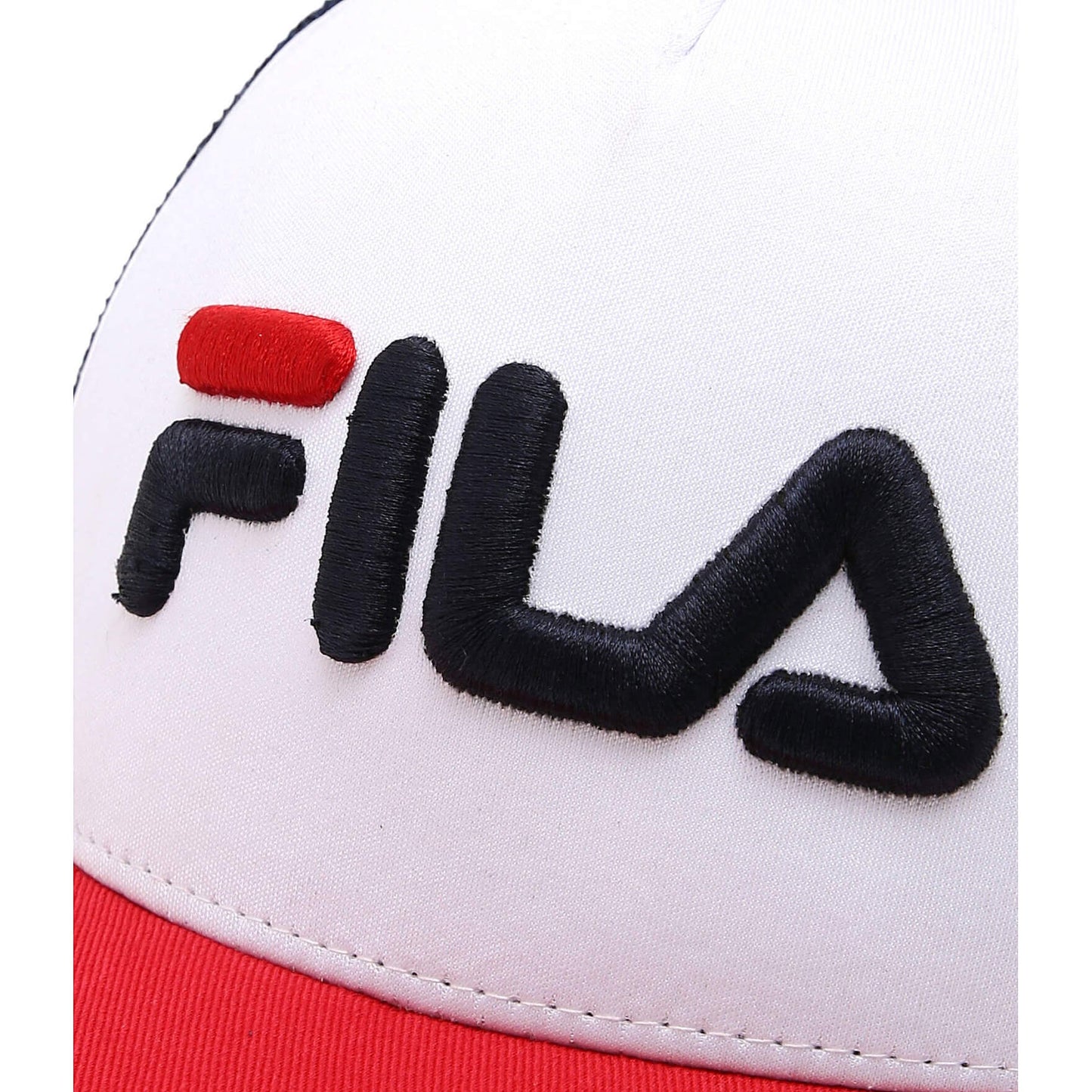 Fila BEPPU TRUCKER CAP linear logo snap back True Red-Bright White-Medieval Blue