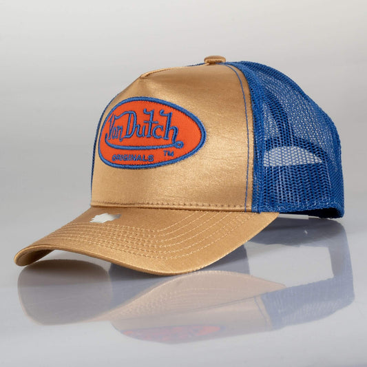 Šiltovka Von Dutch Originals Trucker Cary zlatá/modrá