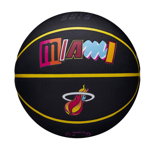 Basketbalová lopta Wilson NBA Team City Collector Basketball Miami Heat (veľkosť 7) čierna