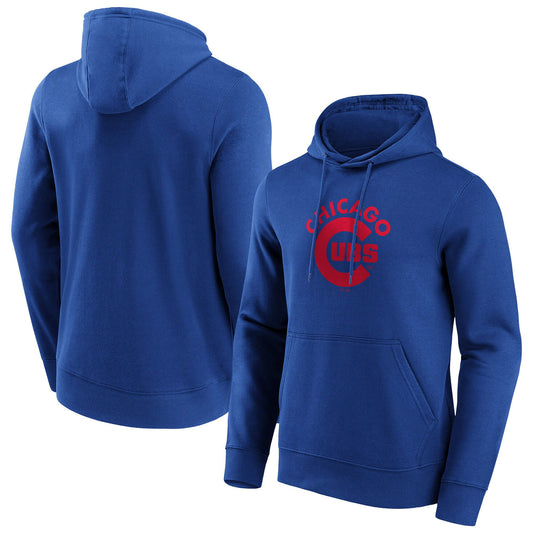 Fanatics Chicago Cubs Iconic Wordmark Graphic Hoodie Royal