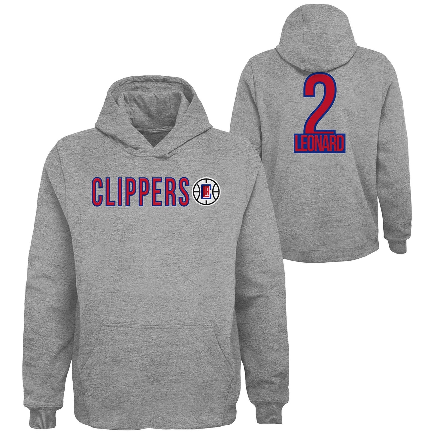 NBA PULLOVER HOODIE LOS ANGELES CLIPPERS KAWHI LEONARD GREY