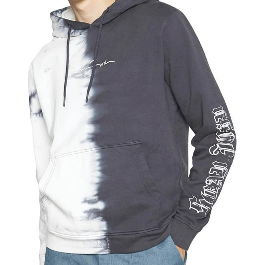 Sean John Script Logo Bleach Effect Hoodie Black