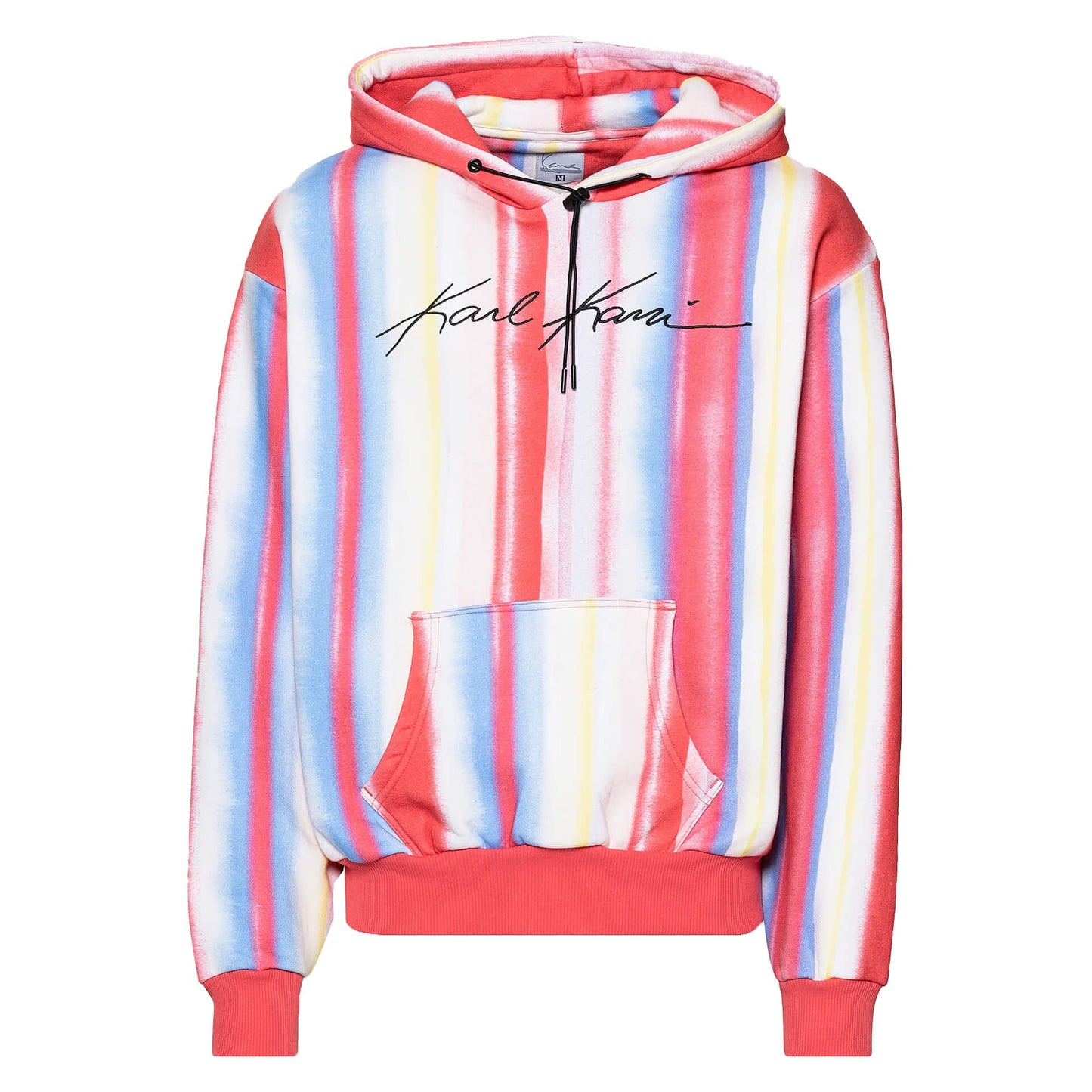 Karl Kani KK Autograph Tie Dye Stripe OS Hoodie red