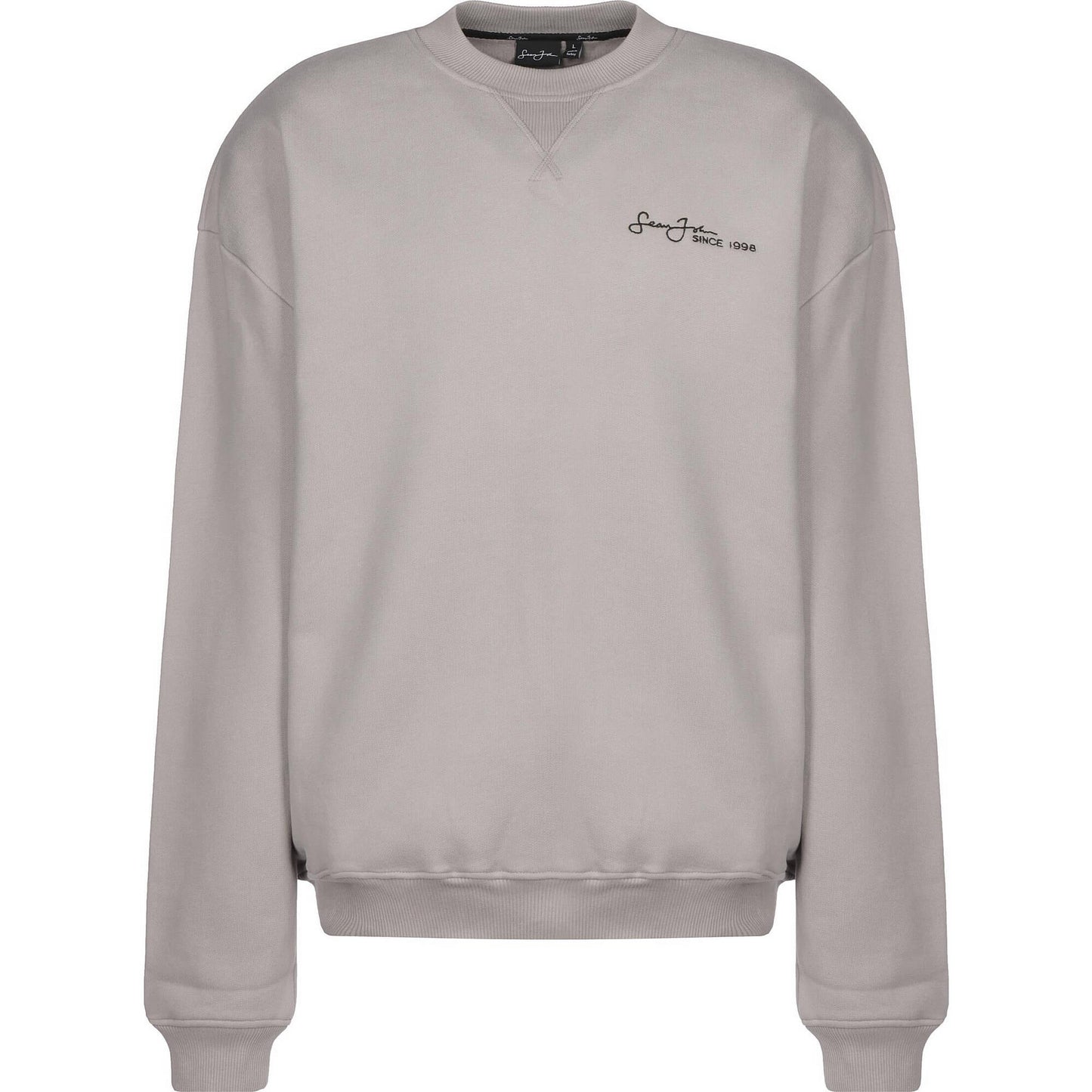 Sean John Script Logo Backprint Peached Crew Grey